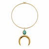 SOFIA TURQUOISE DOUBLE CRESCENT NECKLACE