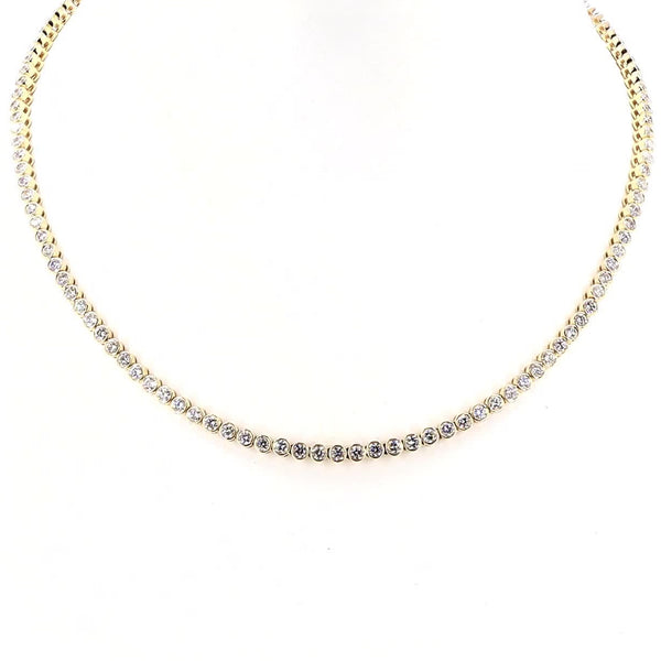RYNN BEZEL SET LAB GROWN DIAMOND NECKLACE