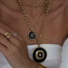 NELLIE  OVAL BURST  DISC NECKLACE