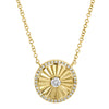 KENDALL FLUTED DISC DIAMOND NECKLACES