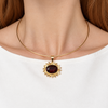 ETTA DOT FRAMED PENDANT NECKLACE
