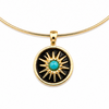 DYLAN BLACK ENAMEL BURST NECKLACE