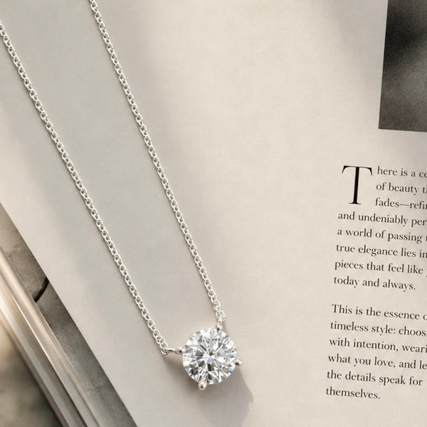 KATIE  ROUND LAB DIAMOND NECKLACE