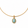 SAMMIE BAMBOO  BEZEL PENDANT  NECKLACE