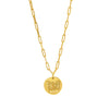 SAMARA BUTTEREFLY DISC NECKLACE  -  1-1/2"