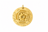 ZARIN AZTEC ETCHED DISC  NECKLACE