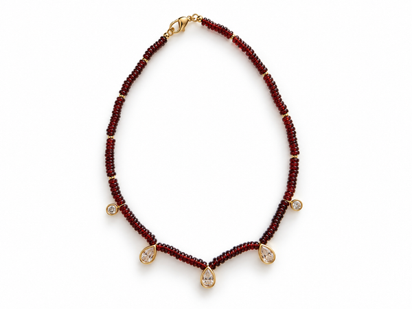 RAQUEL TEAR DROP BEADED NECKLACE