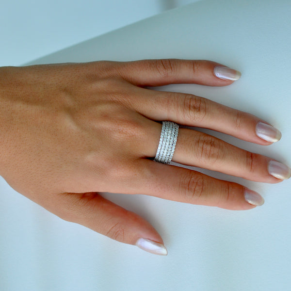 AUGUSTA PAVE CIGAR RING