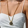 HARLOW FLAG 1.1/4"  DISC NECKLACE
