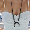 LAINA DOUBLE CRESCENT PENDANT NECKLACE