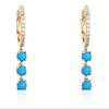 NIKKI JANE TURQUOISE HUGGIE DROP