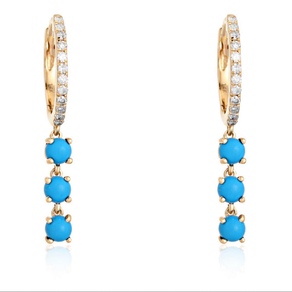 NIKKI JANE TURQUOISE HUGGIE DROP