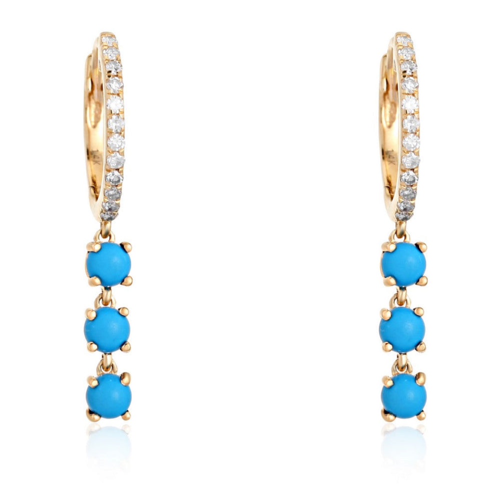 NIKKI JANE TURQUOISE HUGGIE DROP