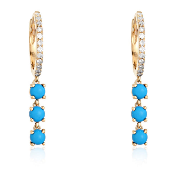NIKKI JANE TURQUOISE HUGGIE DROP