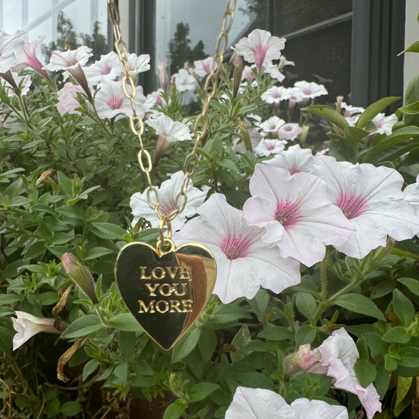 LOVE YOU MORE - MANTRA HEART NECKLACE
