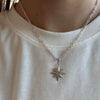 PRESLEY STERLING BURST CHARM NECKLACE