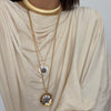 LINDSAY SCULPTURAL BURST DISC NECKLACE