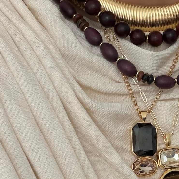 PHOEBE DOUBLE DROP  PENDANT NECKLACES