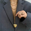 ALEXANDRA Y  PUFFED HEART NECKLACE