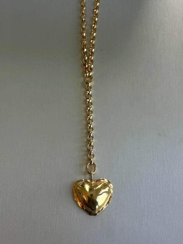 ALEXANDRA Y  PUFFED HEART NECKLACE