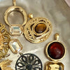 CARSON FRAMED STONE  PENDANT NECKLACE