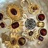 NIKKI FLOWER THREE QUARTER BURST  STATEMENT  NECKLACE