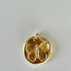 CARI BUTTERFLY DISC NECKLACE - 3/4"