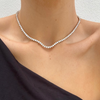 JADEN PRINCESS CUT TENNIS NECKLACES - CZ