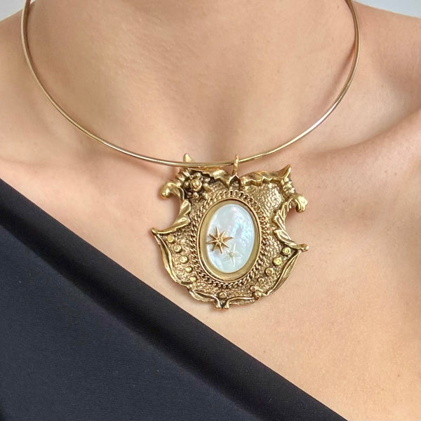 ILANA DIAMOND SHIELD NECKLACE