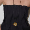 LIVEE FLUTED BUTTERFLY DISC NECKLACE