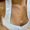JESSIE TEXTURED ART DECO STATEMENT NECKLACE