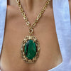 BEA FILAGREE MALACHITE STATEMENT  NECKLACE