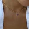 MACKENZIE ROSE PINK STONE  NECKLACE