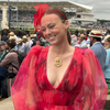 ROSEY DOUBLE FLOWER STATEMENT NECKLACE