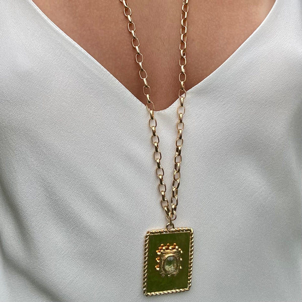PACI DOTTED RECTANGLE NECKLACE