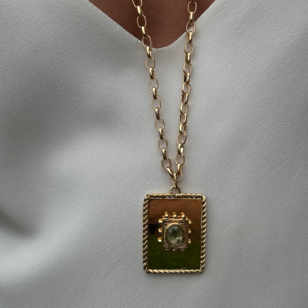 PACI DOTTED RECTANGLE NECKLACE