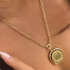 KAMI COIN ENAMEL DISC NECKLACE