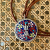 LAWSON CLOISONNÉ ON COGNAC LEATHER