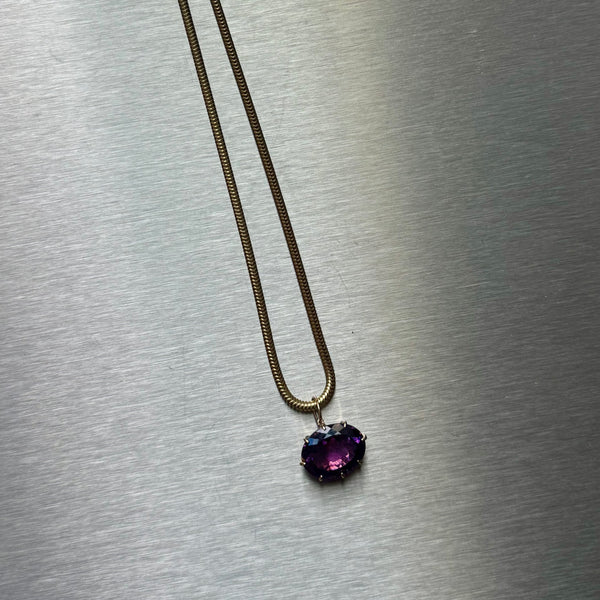 AVRA AMETHYST PENDANT NECKLACE
