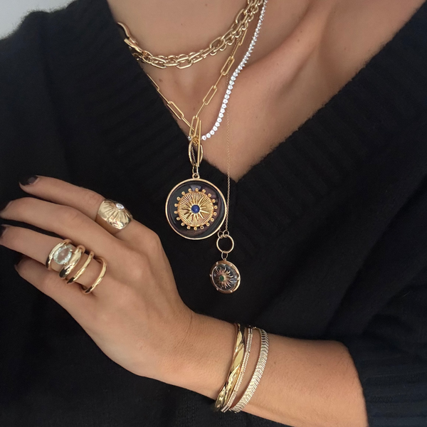 DAWSON BURST DISC PENDANT NECKLACE