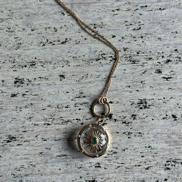 DAWSON BURST DISC PENDANT NECKLACE