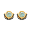 ELSIE LABRADORITE & BLACK SPINEL LUNAR ECLIPSE STUDS
