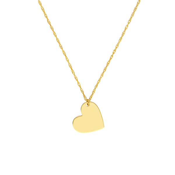 MARLY FLAT TILTED HEART NECKLACE