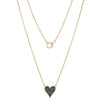 ELISA BLACK DIAMOND HEART NECKLACE