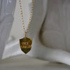 F*CK CANCER - SHIELD NECKLACE