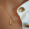 LOLA  OVAL DROP CHAIN NECKLACE