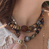 HAZEL SAGE WOODEN BEADED NECKLACE