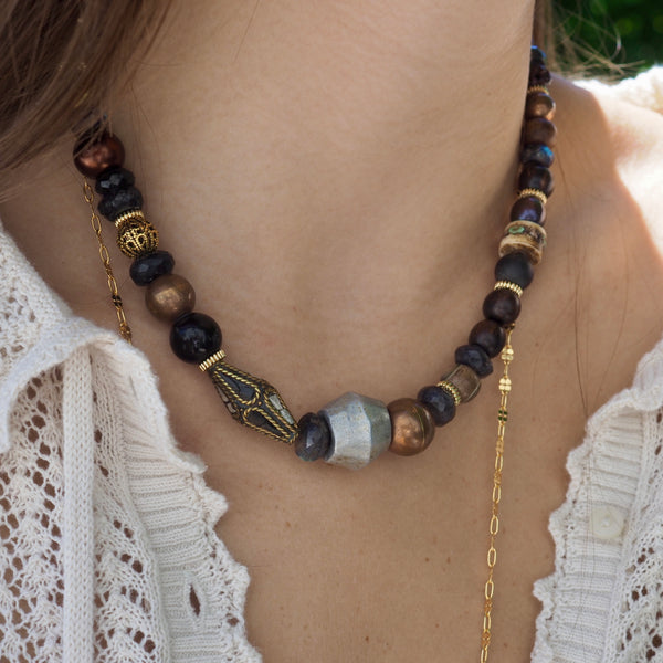 BOHO OR BUST BEADED NECKLACE
