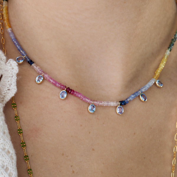 MALIBU SAPPHIRE BEADED NECKLACE
