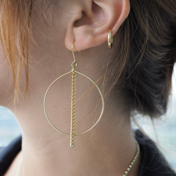 INDIA HOOP CHAIN EARRINGS
